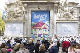 Australia House in London became Bluey House as TV phenomenon Bluey received a special award recognising her cultural impact across the UK and the world! Picture by Australian High Commission in the United Kingdom/Facebook