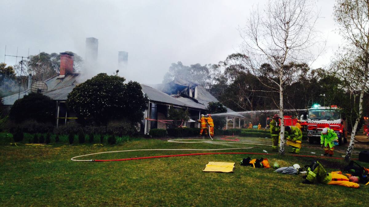 HOUSE FIRE: The home at Wallaces Gap Road was destroyed by fire on Sunday, September 25. Photo: Supplied.