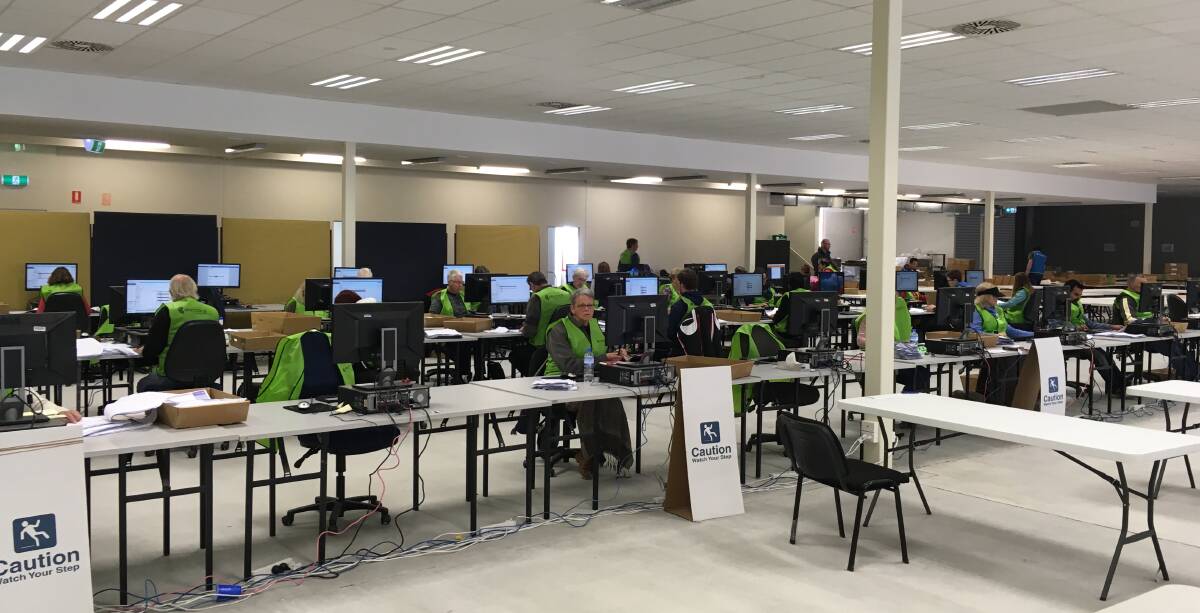 The Queanbeyan returning office has been busy counting votes since Saturday evening.