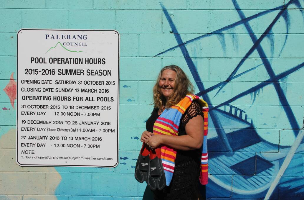 Aquarobics instructor Annie Clarke at the Braidwood Memorial Swimming Pool.