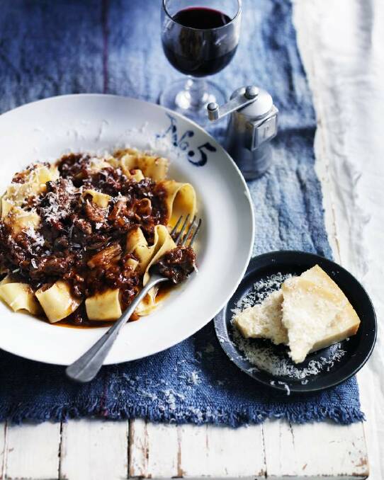 Neil Perry's oxtail ragu with pappardelle pasta <a href="http://www.goodfood.com.au/good-food/cook/recipe/oxtail-ragu-with-pappardelle-pasta-20140331-35t2w.html"><b>(recipe here). Photo: William Meppem