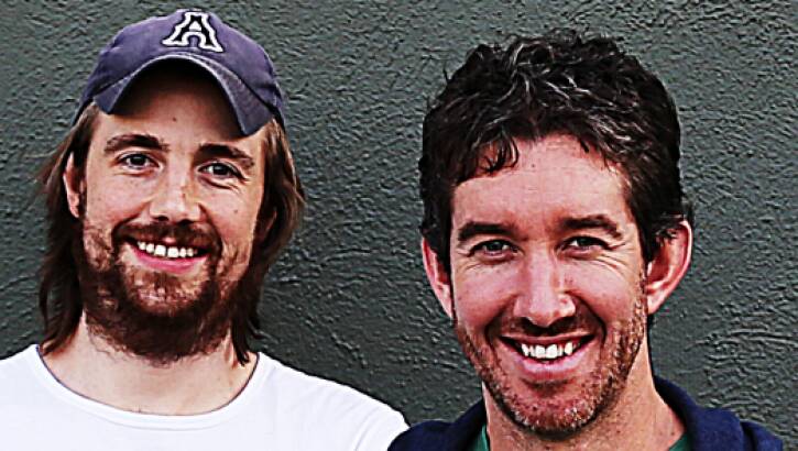 Atlassian co-founders Mike Cannon-Brookes and Scott Farquhar. Photo: Aaron Forman
