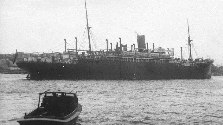The SS Moreton Bay was one of the vessels chartered by the Dutch government-in-exile that was affected by the waterside workers black bans. Frederick Garner Wilkinson, 1901-1975, ANMM Collection Photo: Supplied