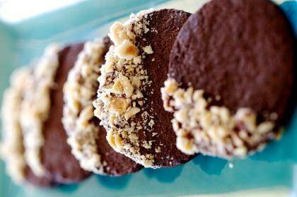Lyndey Milan's chocolate hazelnut biscuits. Photo: Edwina Pickles