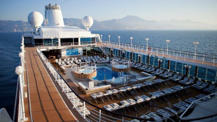 The pool deck on the Azamara Journey. Photo: Supplied