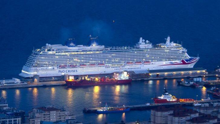 P&O Cruises Britannia arrives in Gibraltar en route to her naming ceremony in Southampton.  Photo: Supplied