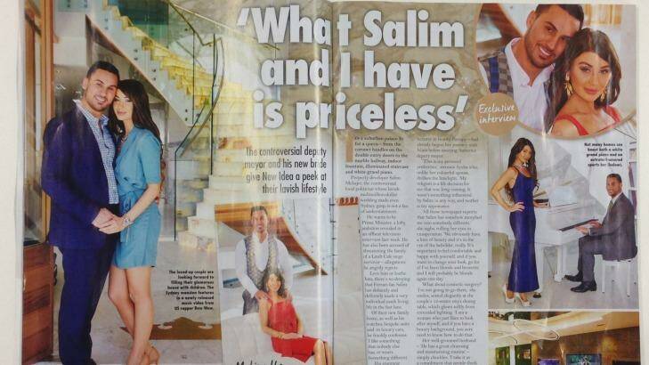 Salim Mehajer and wife Aysha as they appear in the October 19 edition of <i>New Idea</i>. Photo: Supplied