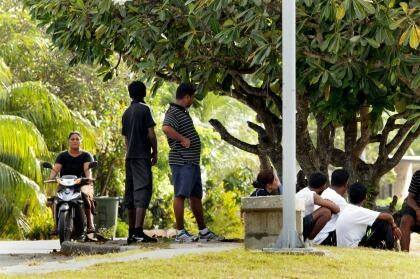A file picture of asylum seekers on Nauru. Photo: Angela Wylie