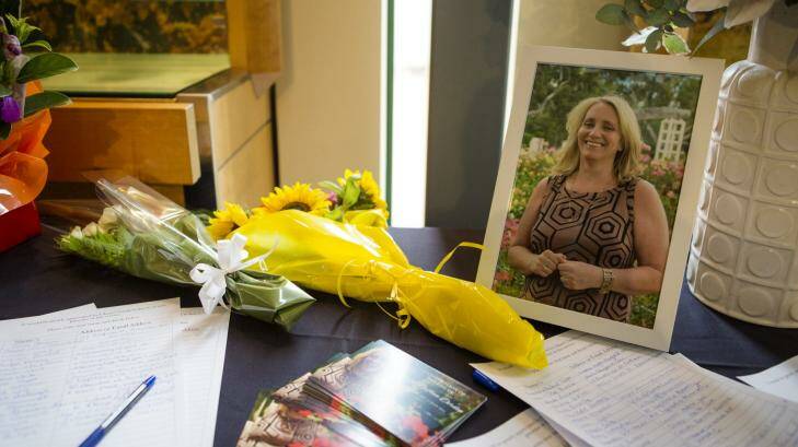 Liliane Derden's memorial service. Photo: Jamila Toderas