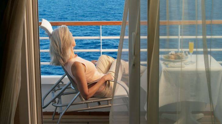 To help avoid seasickness choose a cabin with a balcony to provide fresh air. Photo: Supplied