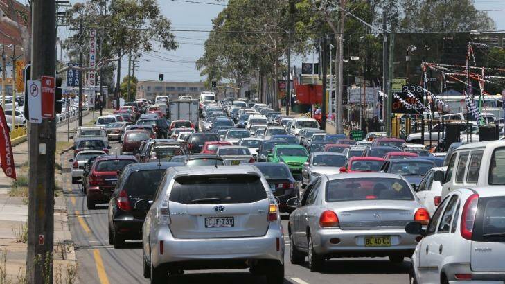 Motorists rated Parramatta Road as the third worst road in the NSW.  Photo: Anthony Johnson 