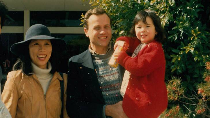 Family bond: Sarah Dingle and her parents Siew and Gilbert. Photo: courtesy of Sarah Dingle