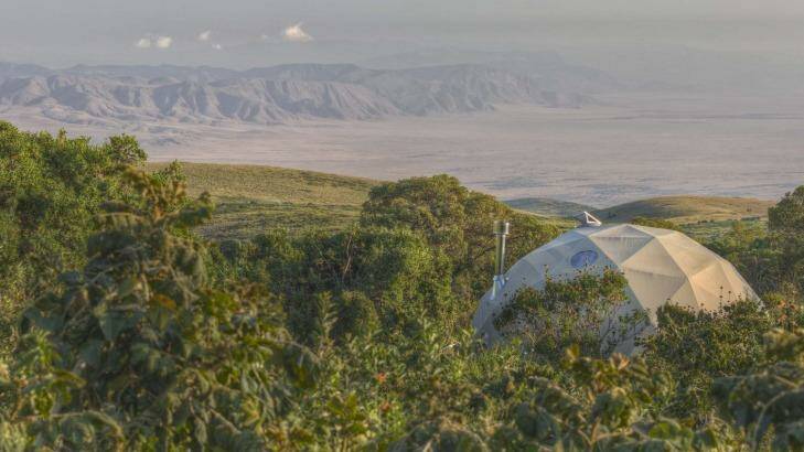 Views over the Ngorongoro Crater from Asilia Highlands. Photo: Supplied