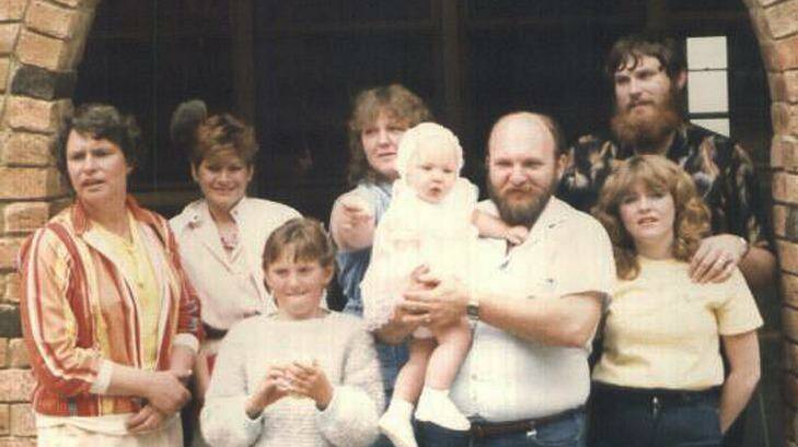 Graham Bourke (third from right) pictured at the christening of his daughter Lee. Photo: Supplied