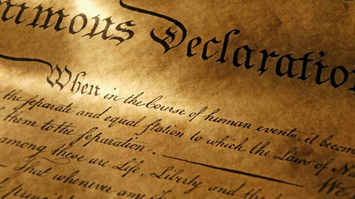 A portion of the Declaration of Independence. Photo: iStock