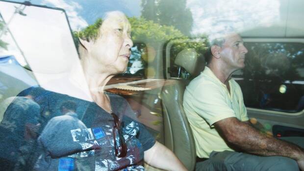 Michael Chan's mother Helen Chan leaving Wijaya Pura in Cilacap ahead of her son's impending execution. Picture: James Brickwood