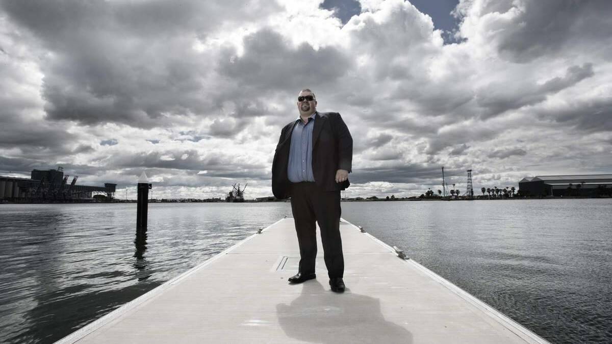 Nathan Tinkler on Newcastle Harbour at the peak of his potential. Picture: Louie Douvis