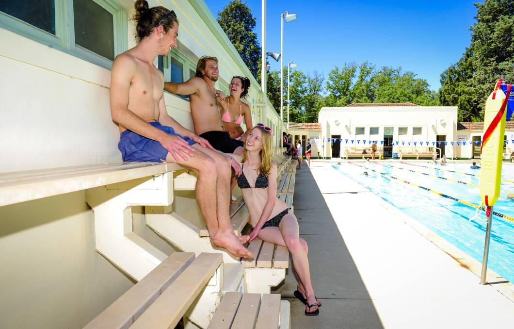 Cool off after the cricket at the Manuka pool. Fairfax image