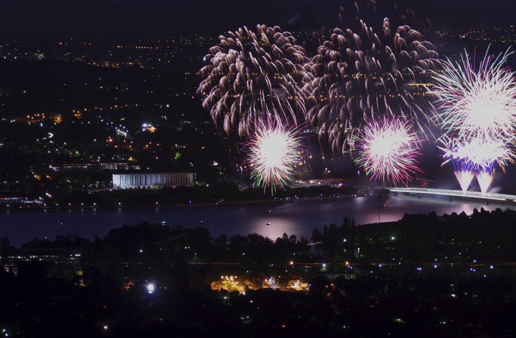 Fireworks in Canberra. Image supplied.