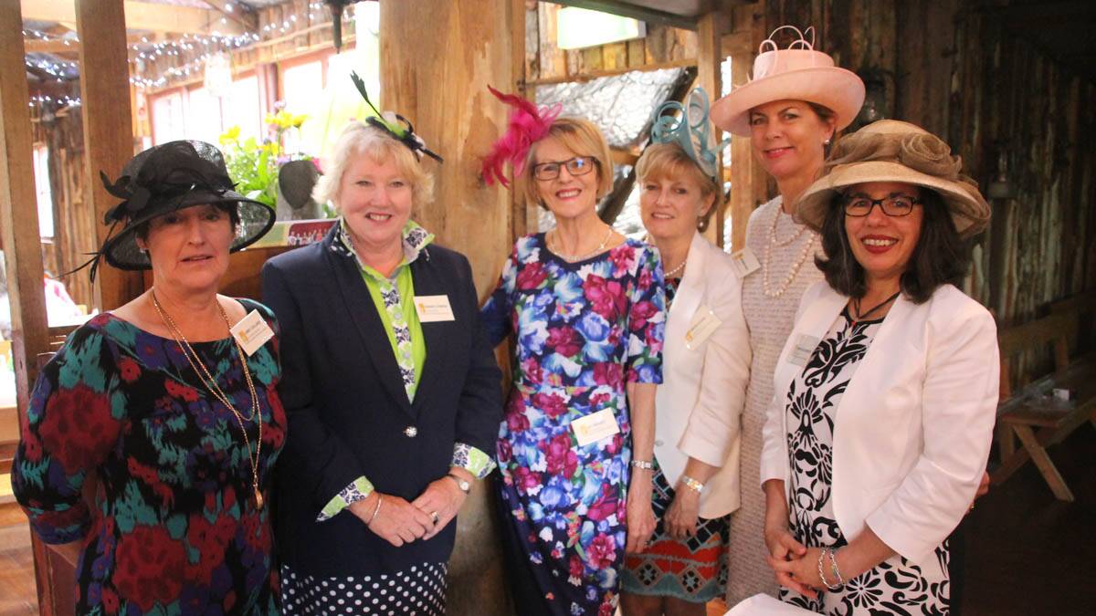 Libby Collard, Mandy O'Brian, Bev Wisbey, Robyn Clubb, Amanda Hall and Trish Solomon - members of BDEF Committee at the Melbourne Cup Day event.  