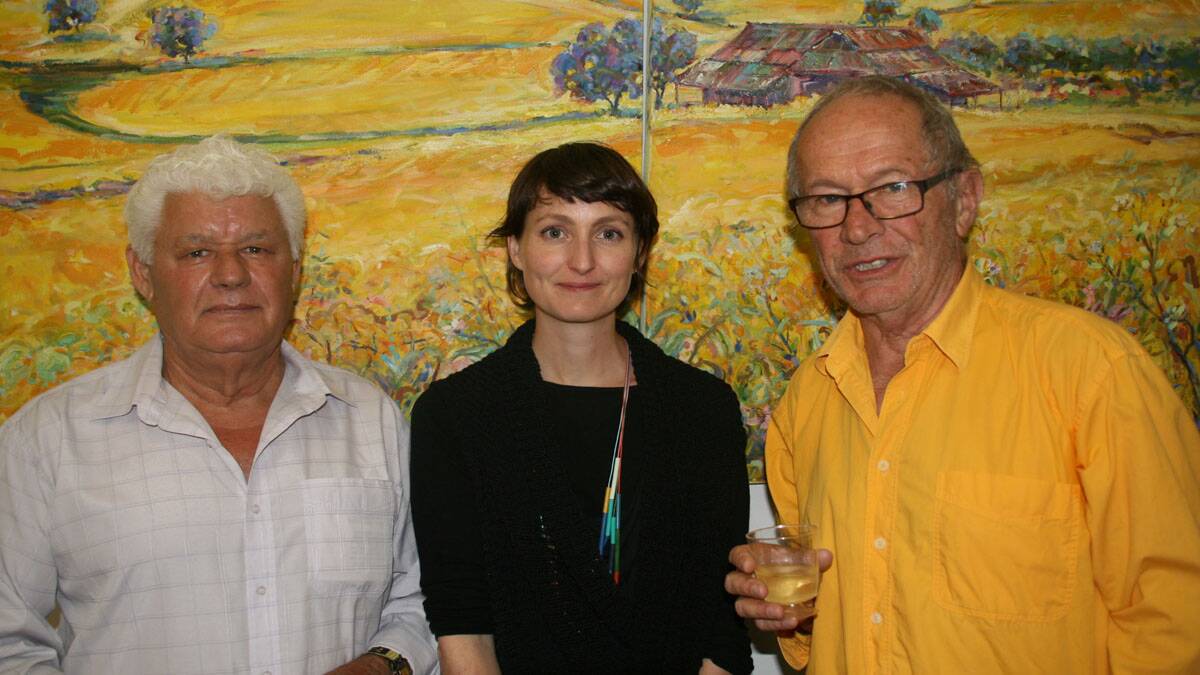 Dimitrios Porgazian with Francesca Altenburg and Robin Wallace-Crabbe