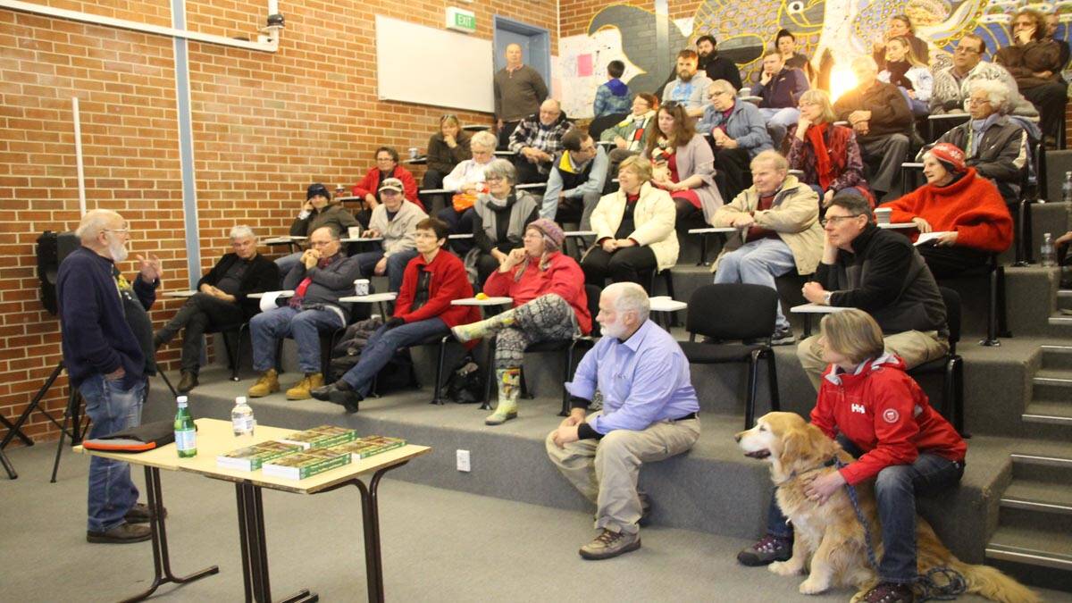 Emeritus Professor Jim Trappe spoke about truffle and their importance in forests to capacity crowds.  