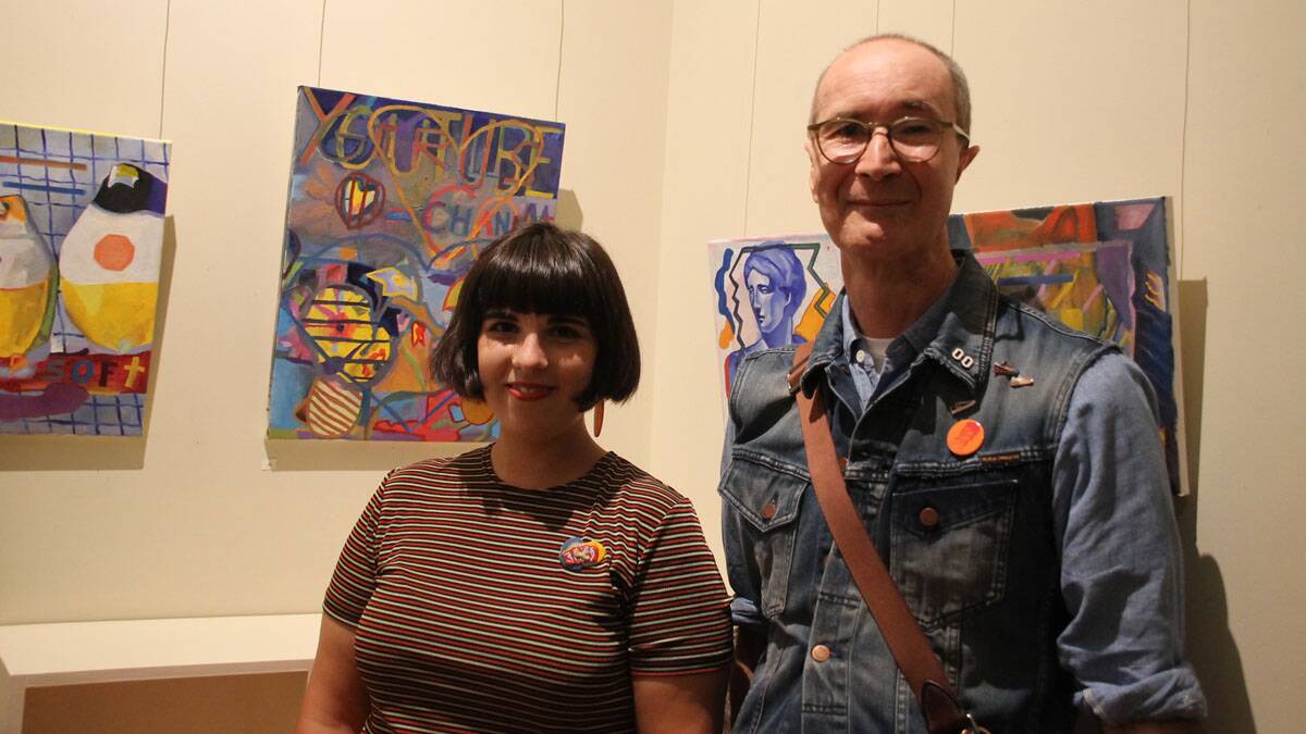 Bec Setnicarr and Colin Edgell at the opening on Saturday.  