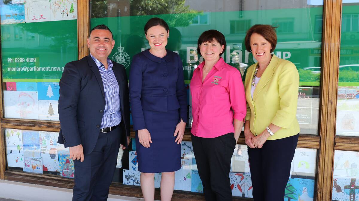 MP John Barilaro with Samara Veitch, Kathy Toirkens and Minister Leslie Williams.  