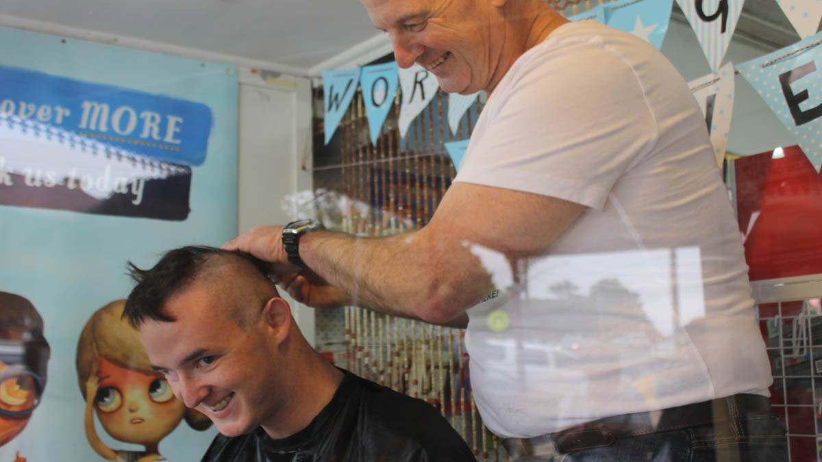 James Richards took part in the World’s Greatest Shave on Saturday morning. 