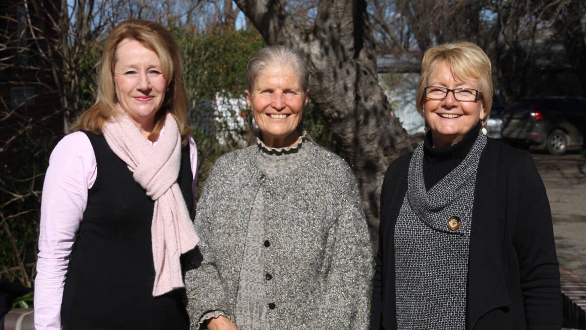 Germaine Hannaford, Jane Ahlquist and Trish Ferlitsch at St Bede’s Primary School. 