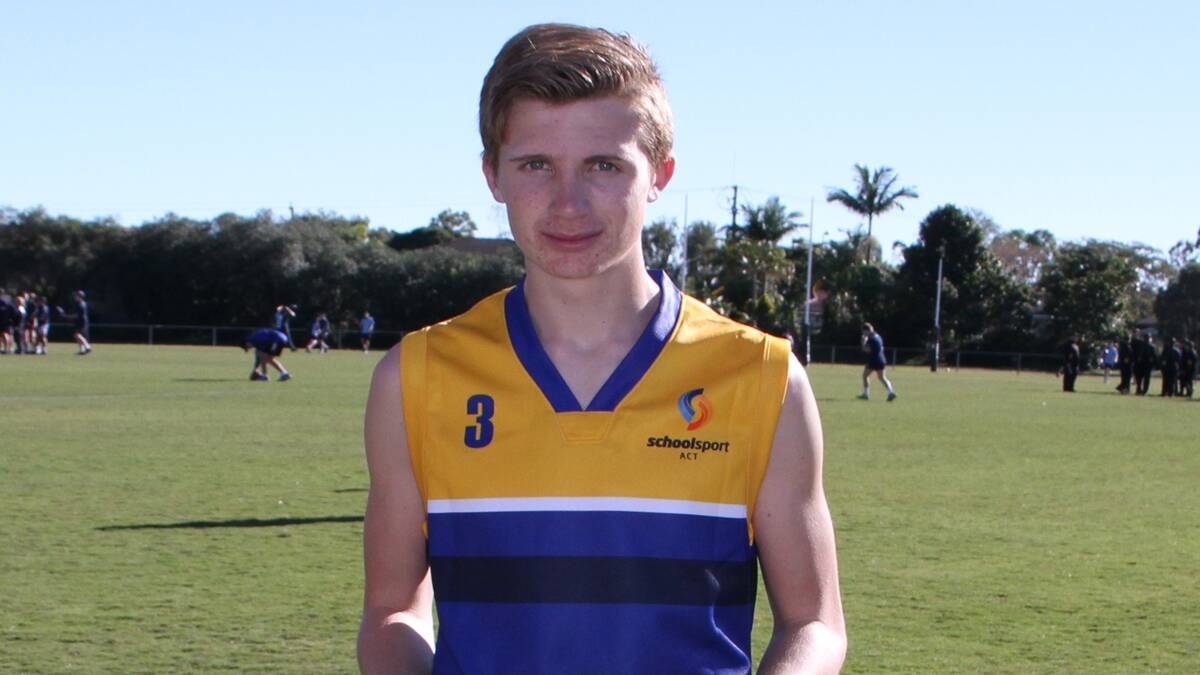 Sam Daniher of Manar has just spent the week at the Australian Schoolboy AFL Championships at Maroochydore. 