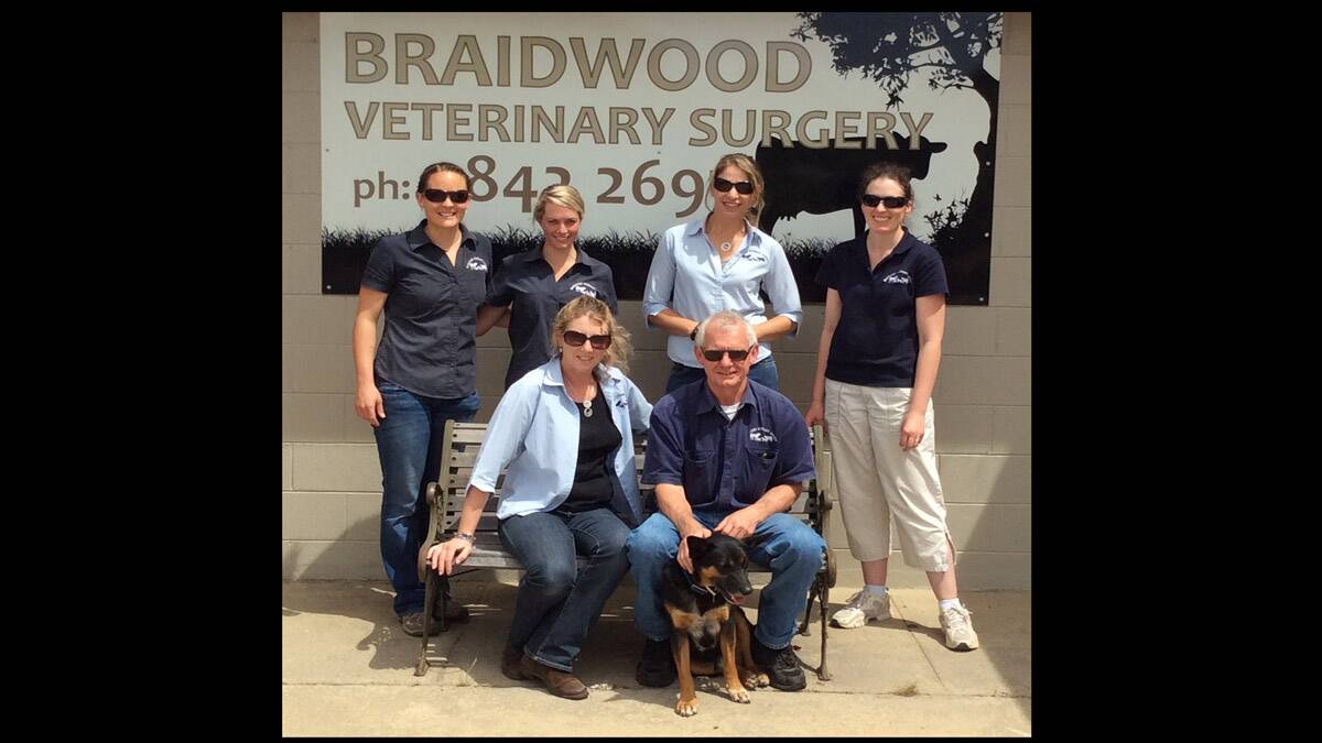 Owners Nicola and Greg Gilbert (sitting with Hugo) with Staff Camille, Danielle, Donna and Katie. 
