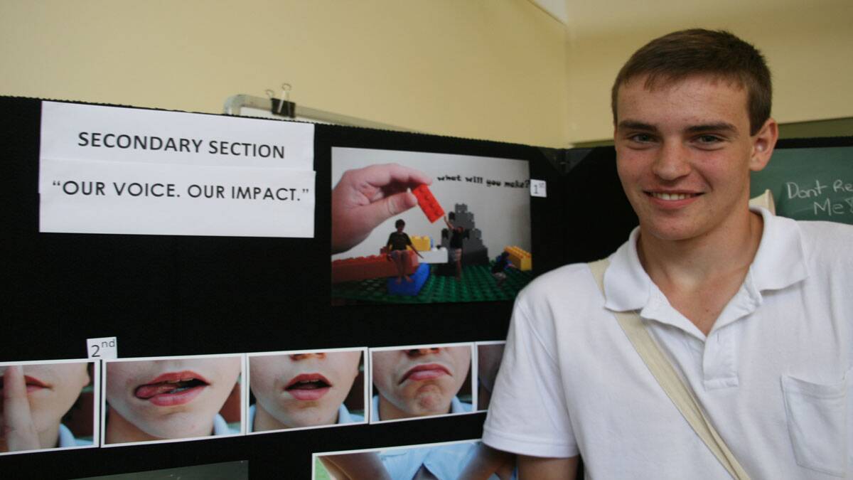 Travis Matterson-Blogg with his winning entry.