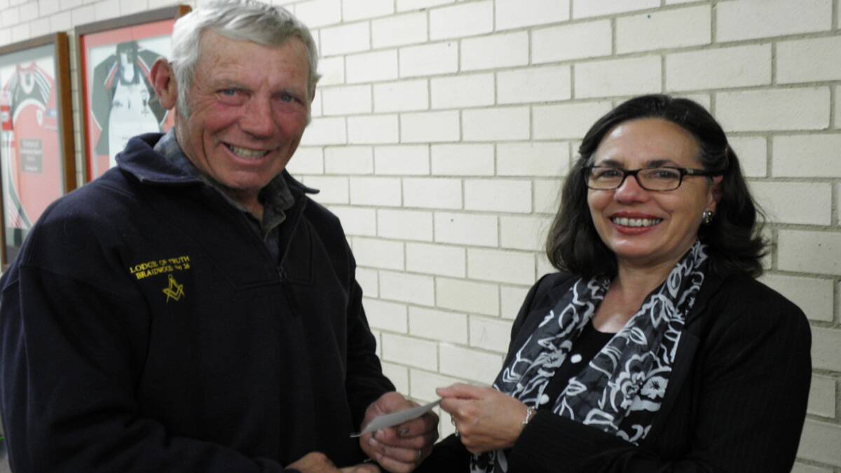 Master of the Lodge of Truth Braidwood, Phil Shoemark, was delighted to present a cheque for $500 to Trish Solomon for the Braidwood District Education Foundation (BDEF) 