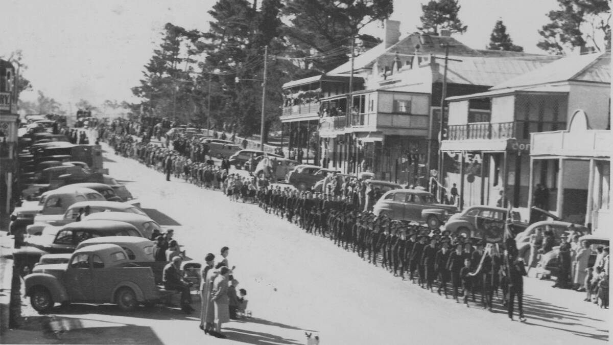 This photo, while not of an Anzac Day march, received a huge amount of Likes on facebook. Allan McGrath confirmed the date as Tuesday 2nd June 1953 in honour of the Coronation. He said "Ray Maher and Bob Walker carried the Flag and Standard for St Bede’s and Brian McDonald and Jan Flynn carried the Flags for Braidwood Central. It was generally conceded the finest and largest march ever held in Braidwood." 