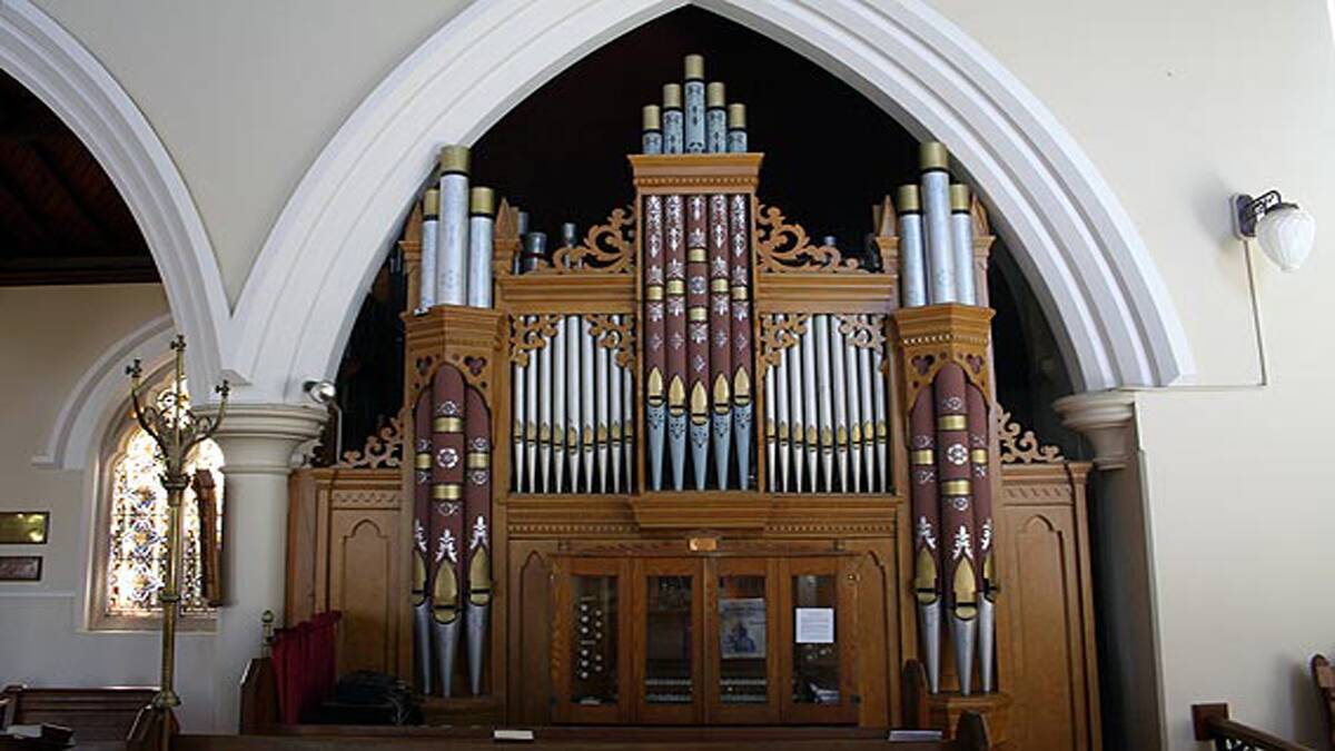 The organ at St Andrews Anglican Church, 47 Elrington St, Braidwood.
