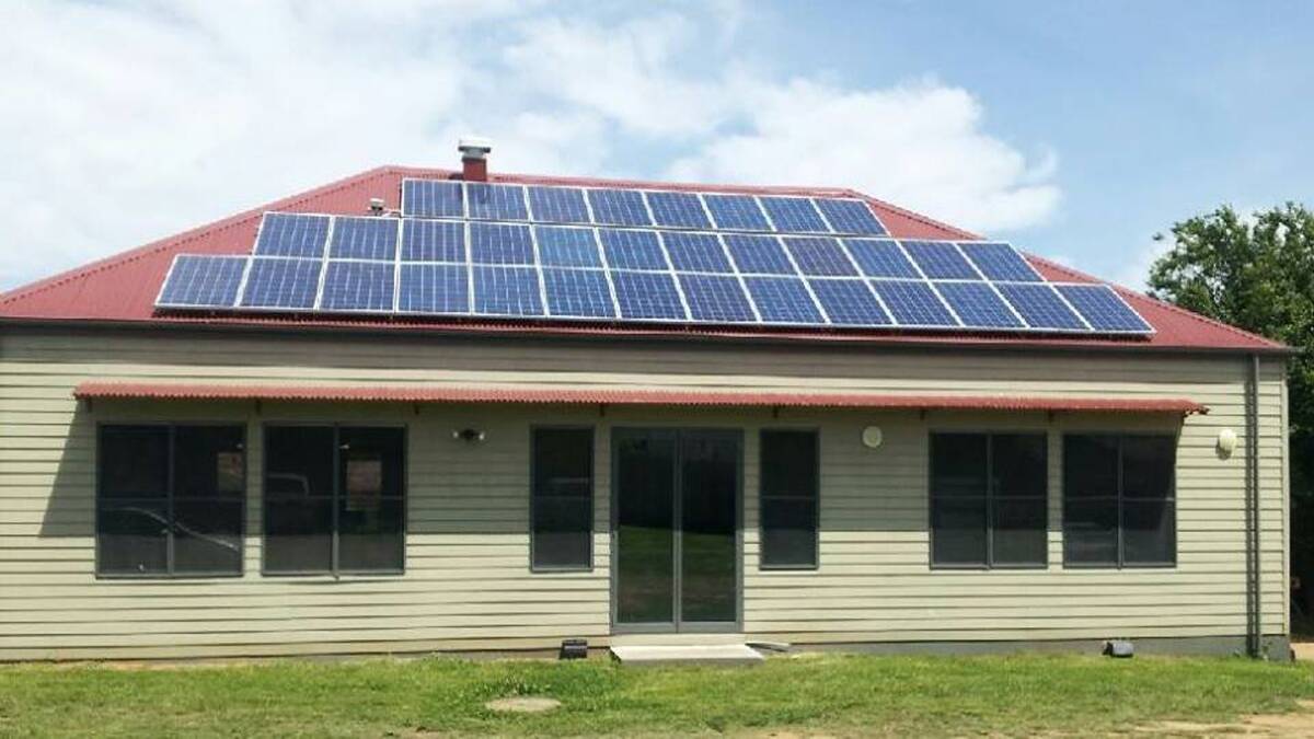 The new solar panels installed on the Braidwood Library.
