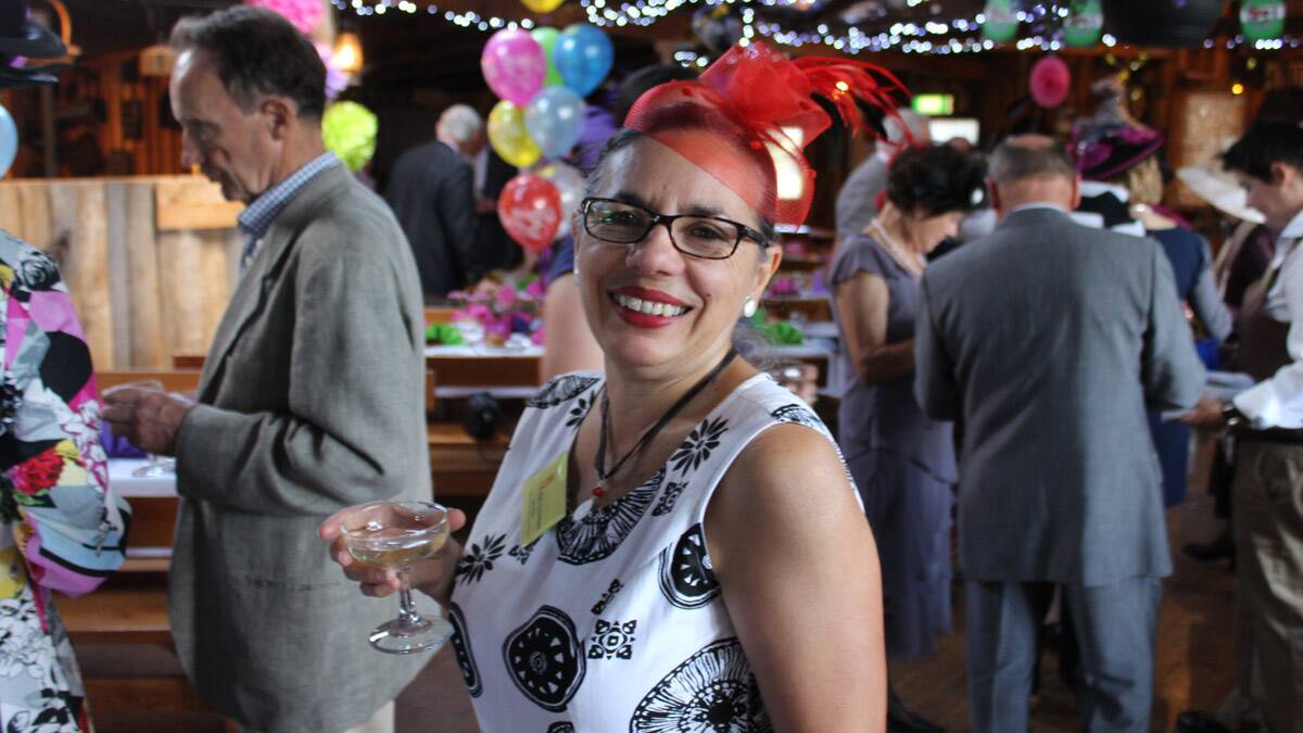 Trish Solomon at the Braidwood District Education Foundation Fundraiser on Melbourne Cup Day. 
  