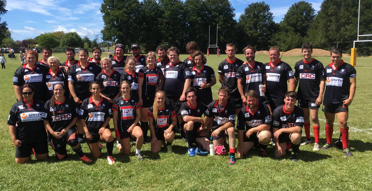 TEAM BY NAME, TEAM BY NUMBER: The Redbacks and the Black Widows at Saturday's Rugby Gala Day. Coaches are happy with their pre-season prep. Photo: supplied