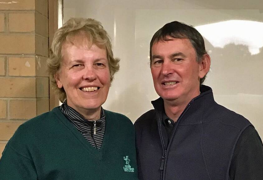 CHAMPIONS: Debbie Ferguson and Michael Toirkens are the Braidwood Golf Club Champions of 2017. Photo: Kathy Toirkens