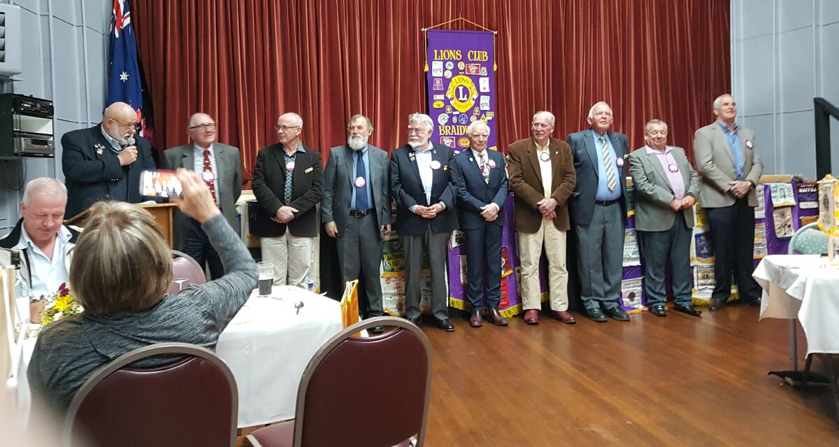 LIONS: The new executive team for 2017/18 and members who hold key positions within the Lions Club. Photo: supplied
