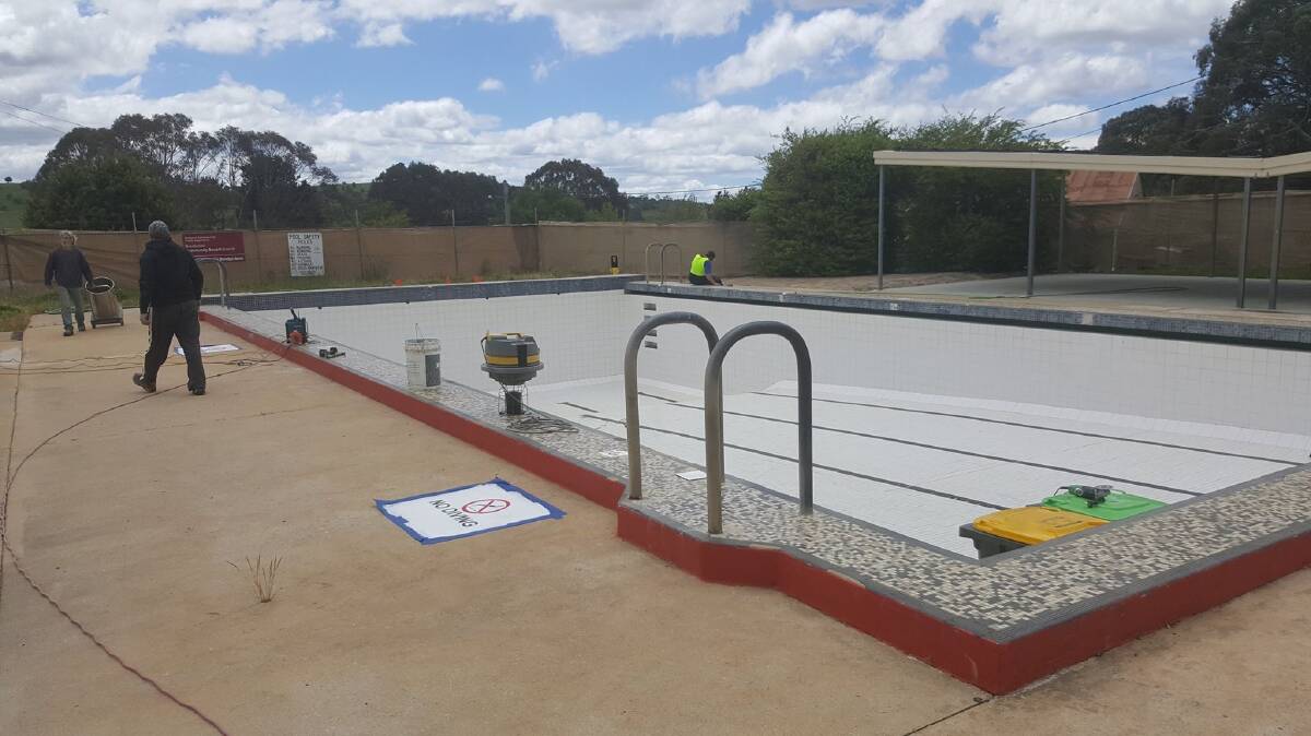 LOOKING GOOD: Repairs to the Braidwood Memorial Swimming Pool are starting to show fruit. Source: Chris Nelson.