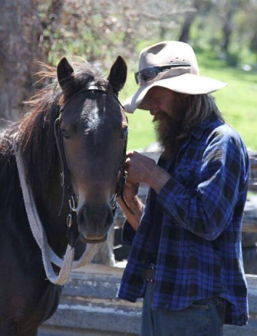 VALE: Chris Williams with horse Checker. A lover of horses, Mr Williams died recently after many years of ill health. Photo: supplied