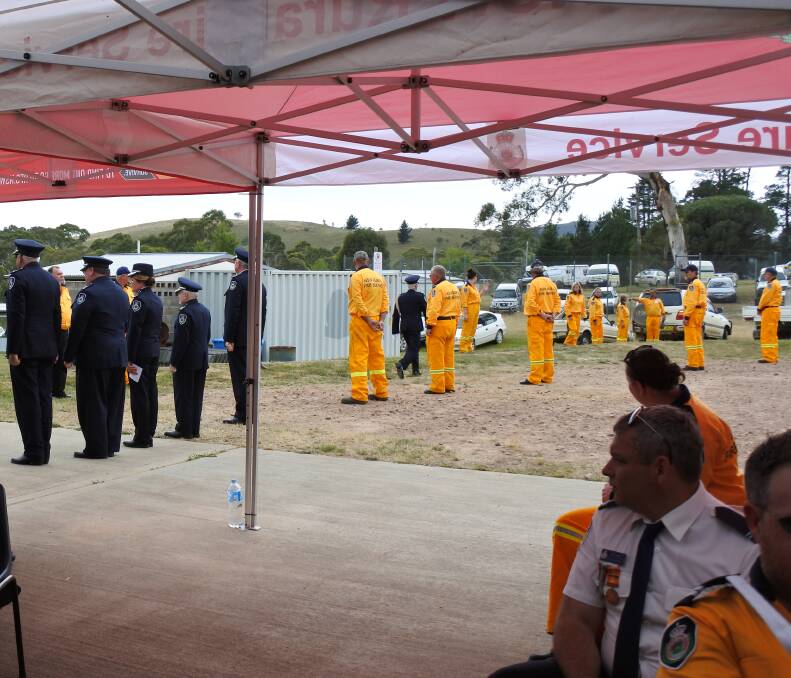RFS members gathered in a Guard of Honour at the Memorial Service for Jitte Nieuwenhuis.