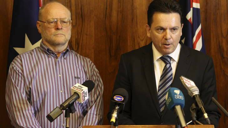 "Deserved a medal" ... Nick Xenophon with Allan Kessing.