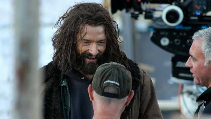 Hugh Jackman on set of the new Wolverine movie being filmed in Picton.