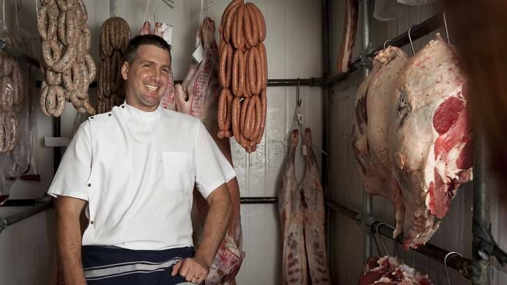 Kambah butcher Cameron Fenson, sausage champion.