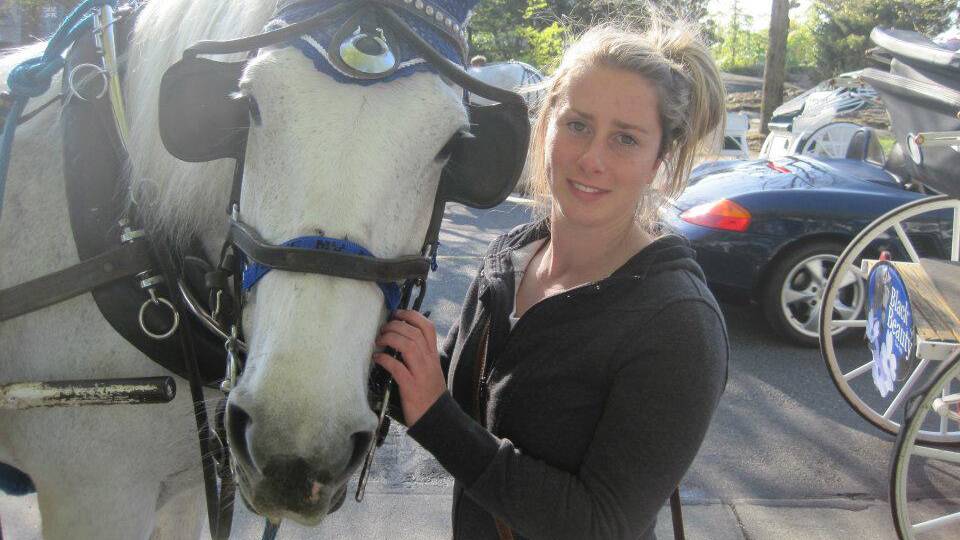 Katie Peters with her horse.