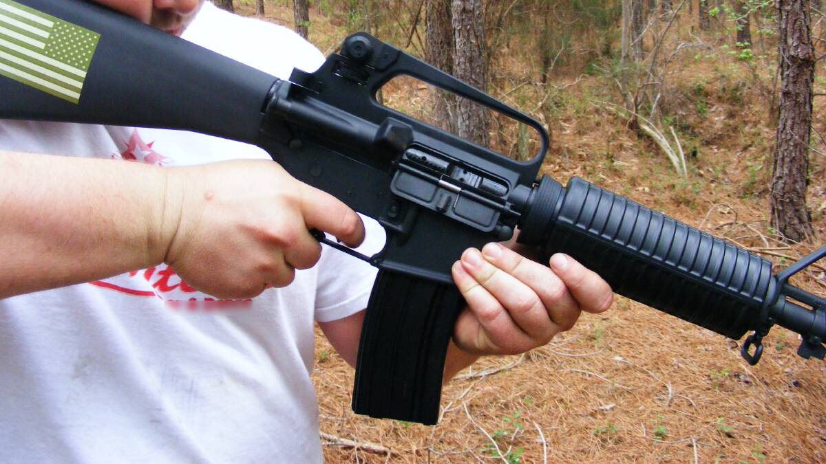 An M16 assault rifle, commonly used for military purposes. Photo: FLICKR