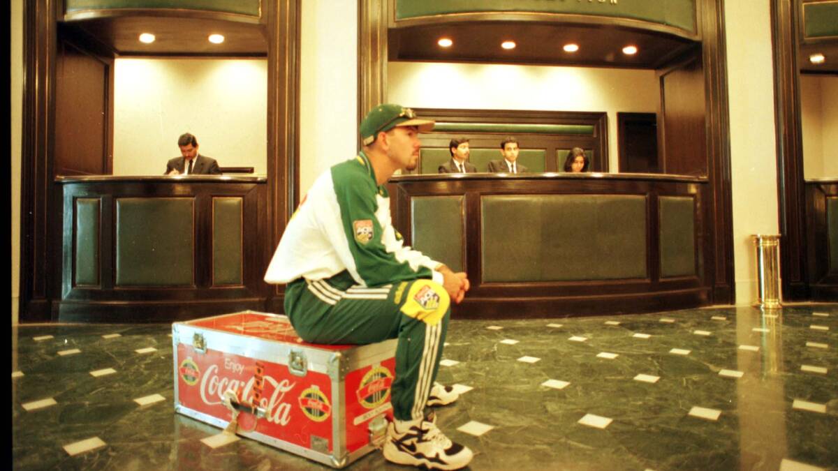 Ricky Ponting waits in Calcutta for news during a dispute with India.